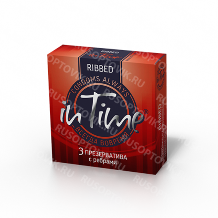 Презерватив In Time Ribbed с ребрами N3 оптом 