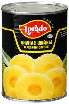 Ананасы Lorado шайбы в легком сиропе 580 мл оптом