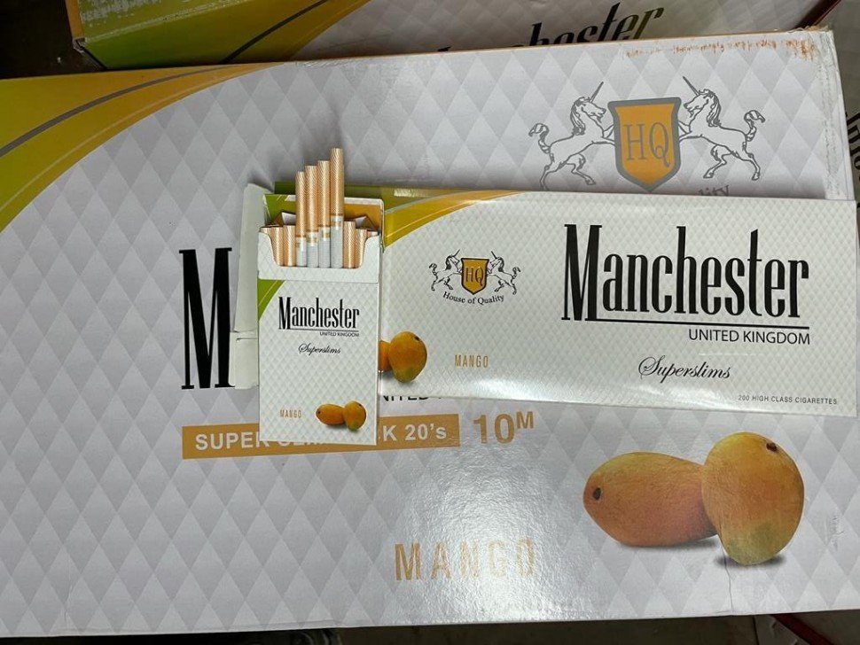 Сигареты Manchester Mango Superslims Сигареты Manchester Mango Superslims