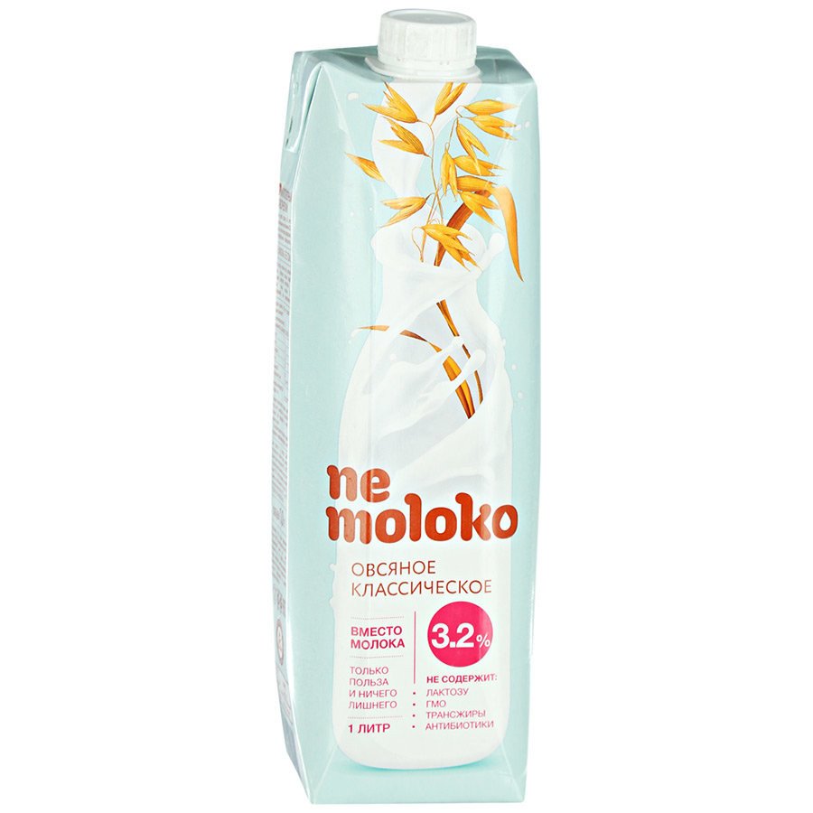 Напиток овсяный Ne moloko Классический 3.2 % 1 л оптом Напиток овсяный Ne moloko Классический 3.2 % 1 л оптом