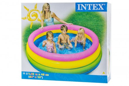 Надувной детский бассейн "Rainbow" 168х46см Intex оптом 