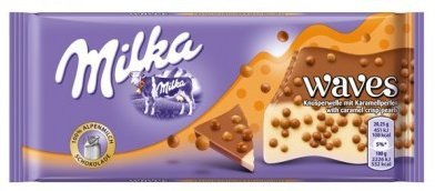 Шоколад Milka Waves Caramel 81г оптом 