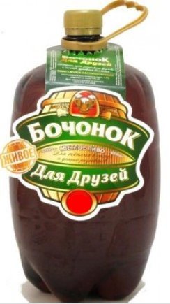Пиво светлое Бочонок для Друзей 4,5% 1.5л оптом 
