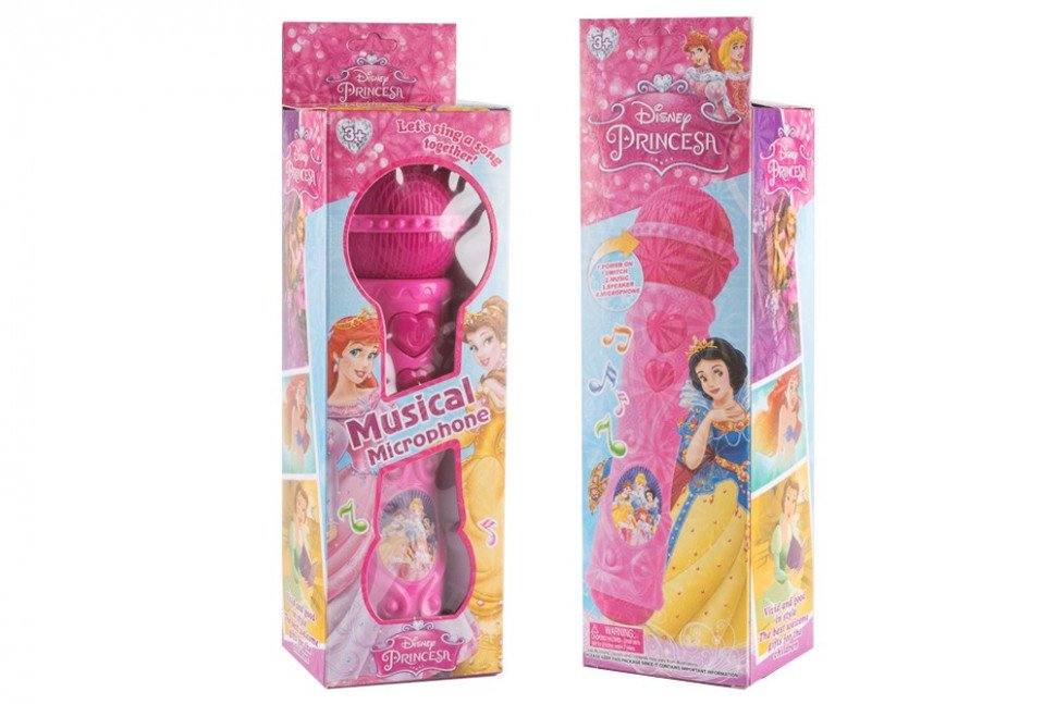 Игрушка музыкальная детский микрофон Принцесса оптом 