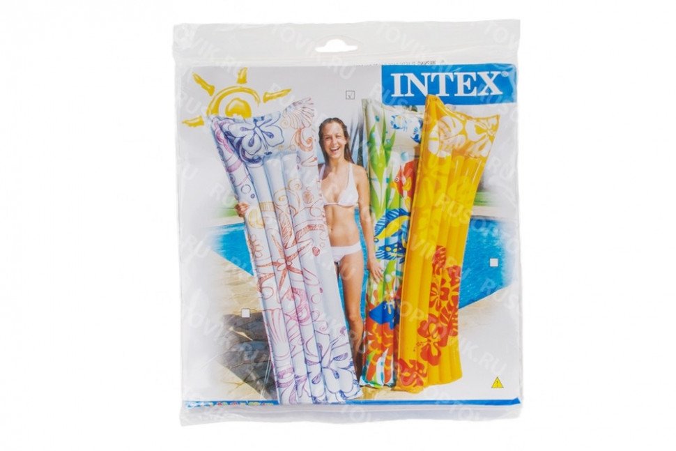 Надувной пляжный матрас "Clear Color Tube" Intex оптом Надувной пляжный матрас "Clear Color Tube" Intex оптом