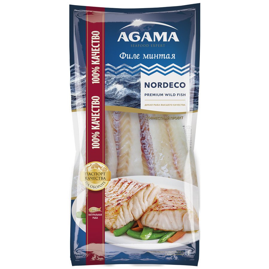 Минтай Agama филе замороженное 400 г оптом Минтай Agama филе замороженное 400 г оптом