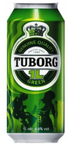 Пиво светлое Tuborg Green в банке 4,6% 1л оптом Пиво светлое Tuborg Green в банке 4,6% 1л оптом