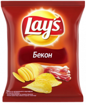Чипсы Lays Бекон 80г оптом