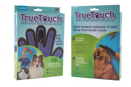 Перчатка для вычесывания шерсти домашних животных True Touch оптом 