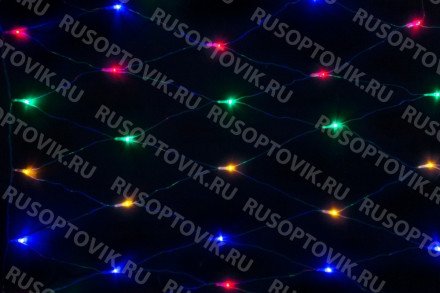 Гирлянда "Сетка" 320 разноцветных миниламп оптом 