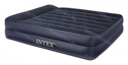 Надувная кровать Pillow Rest Raised Bed 152х203х42см с подголовником, встроенный насос 220V оптом 