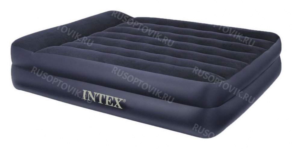 Надувная кровать Pillow Rest Raised Bed 152х203х42см с подголовником, встроенный насос 220V оптом 