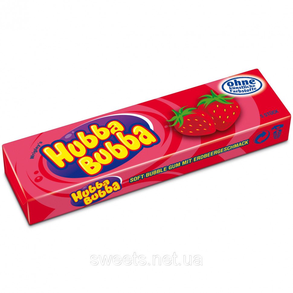 Жевательная резинка Hubba Bubba Клубника оптом 