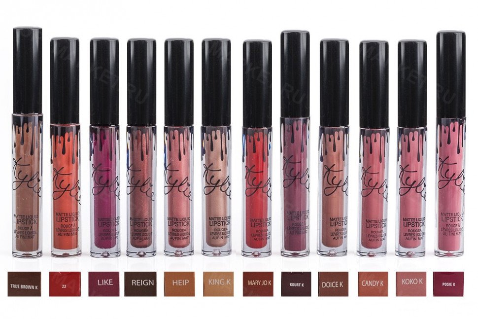 Жидкая матовая помада Kylie Lipstick (12шт) оптом 