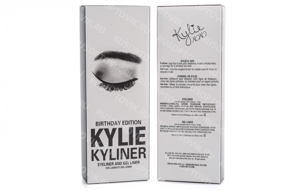 Набор Kylie Cosmetics Kyliner Kit (гелевая подводка/карандаш для глаз/кисть для  подводки) оптом 