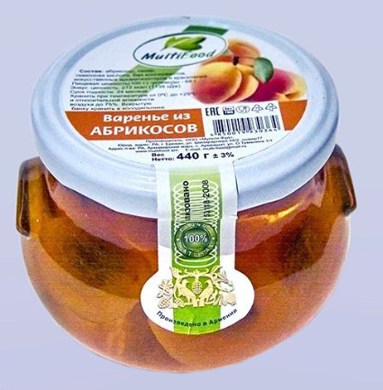 Варенье из абрикосов Multifood 440г оптом Варенье из абрикосов Multifood 440г оптом